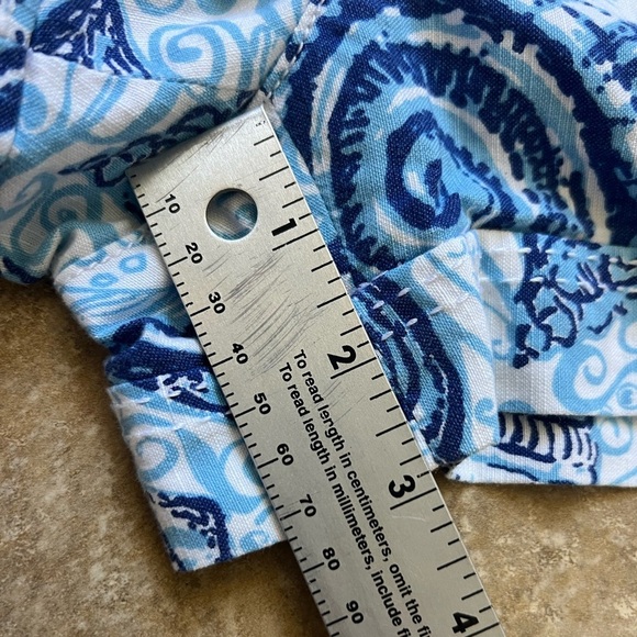 Lilly Pulitzer Shorts Size 2 Womens Blue Floral Shell Print Originals Callahan - Picture 4 of 8